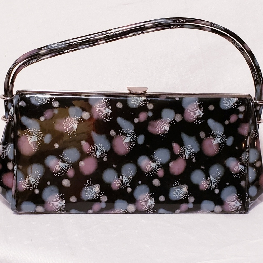 Mid-century Atomic Mod Patent Handbag